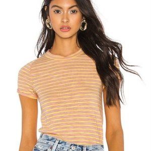 FREE PEOPLE Night Sky Summer Rose Combo striped tee NWT